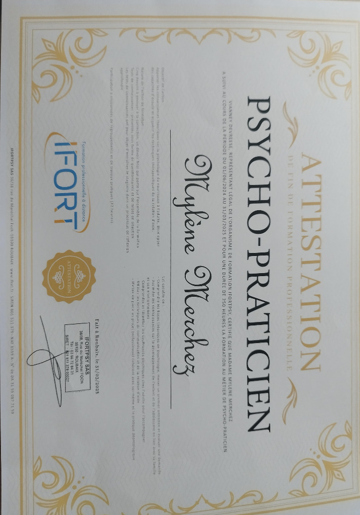 photo diplome Mylène Merchez