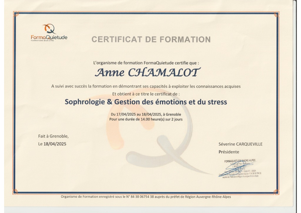 photo seance Anne Chamalot - Sophropolis - Paris & Visio