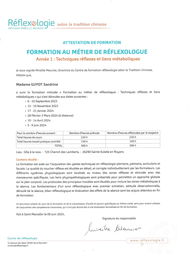 photo diplome Sandrine Guyot