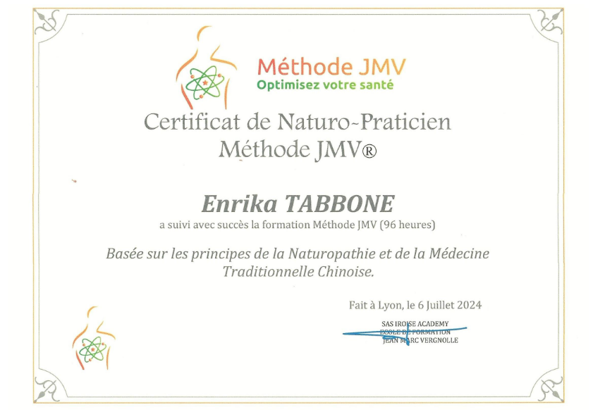 photo diplome Enrika Tabbone