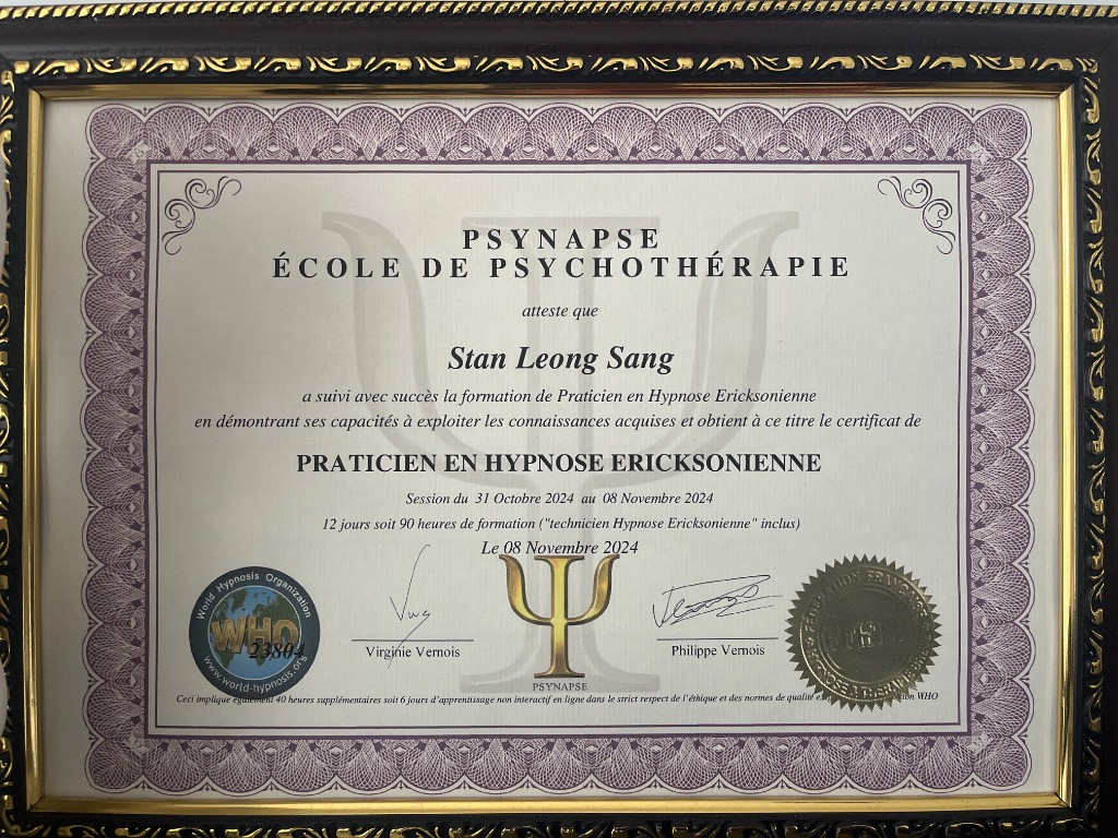 photo diplome Stan Leong Sang 