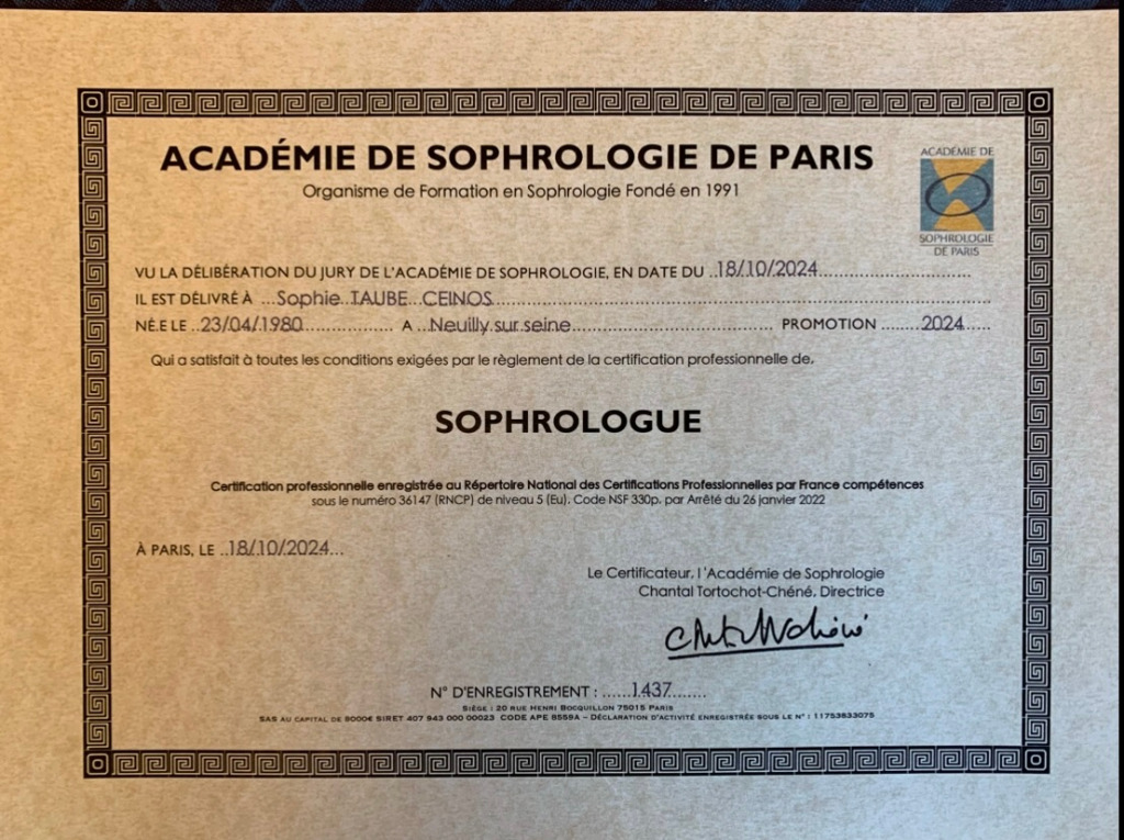 photo diplome Sophie Taube 