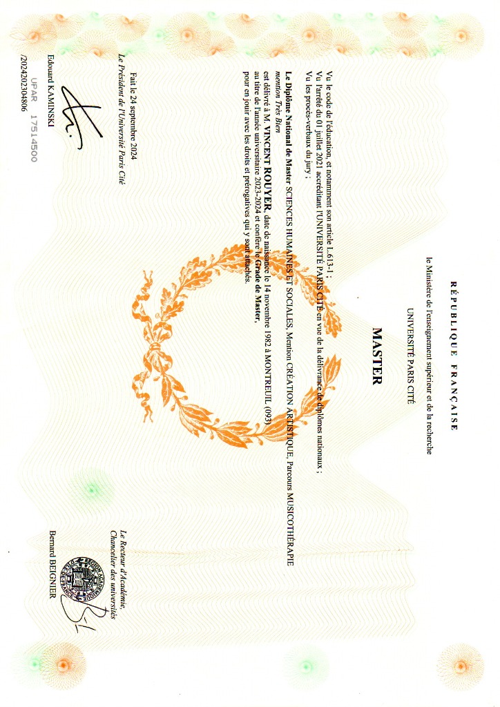 photo diplome Vincent Rouyer