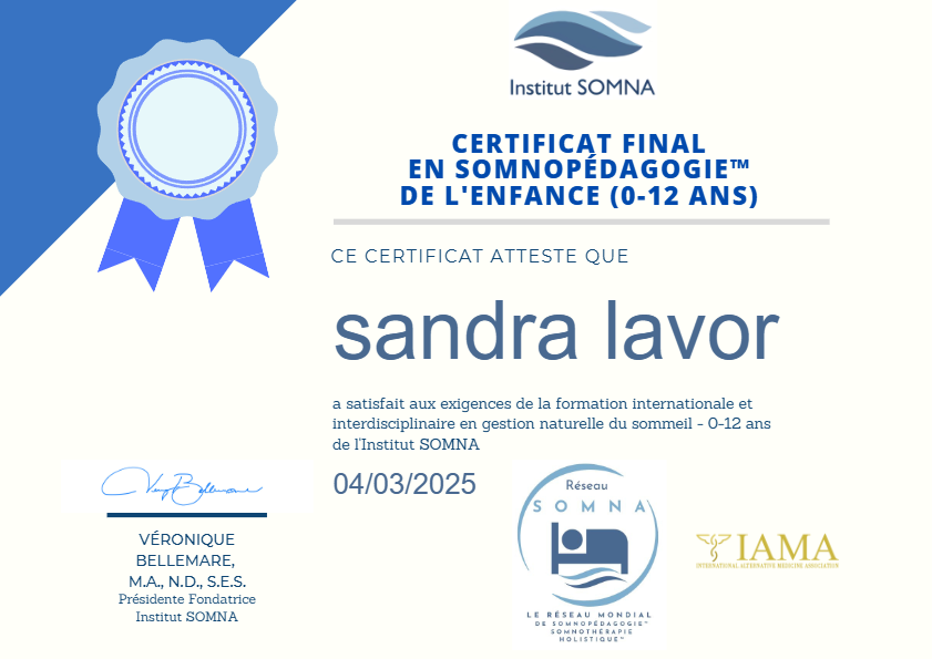 photo diplome Le sommeil de Sélène