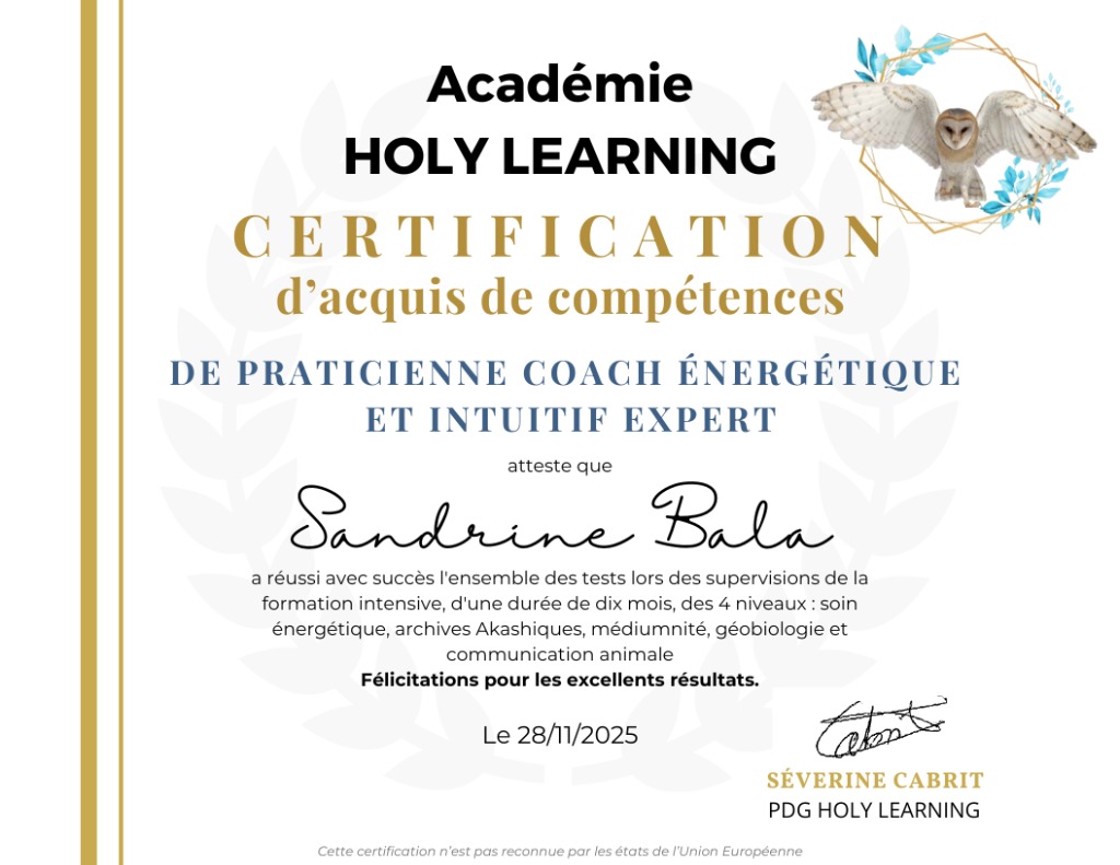 photo diplome Sandrine Bala