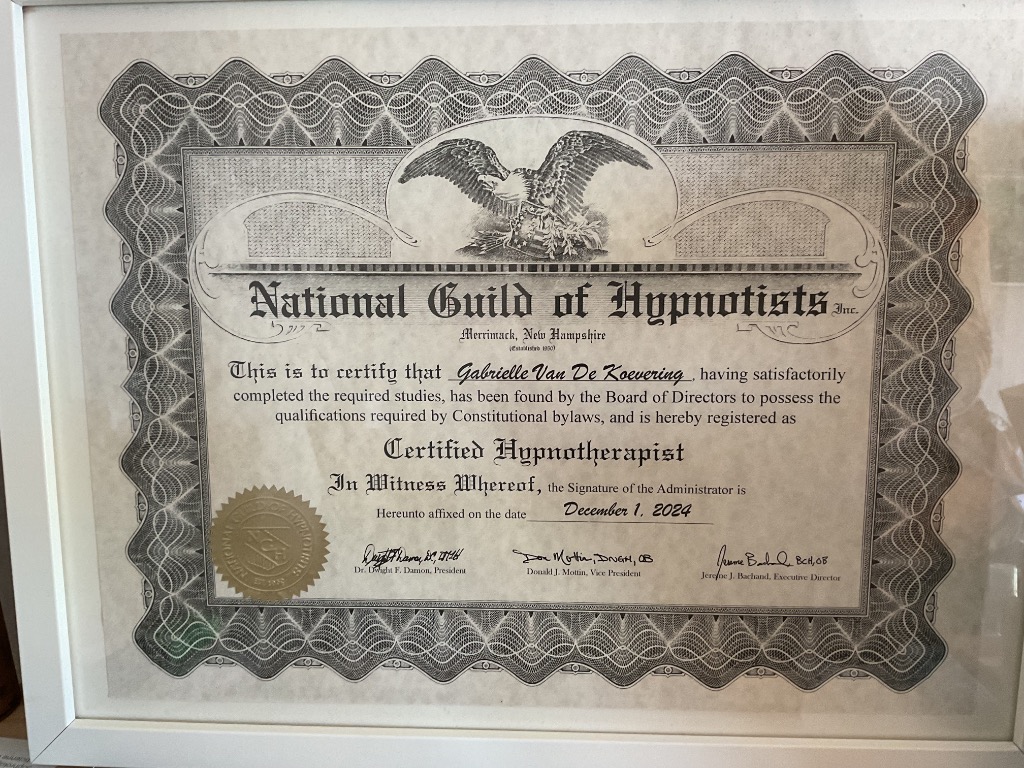 photo diplome Gabrielle Van de Koevering