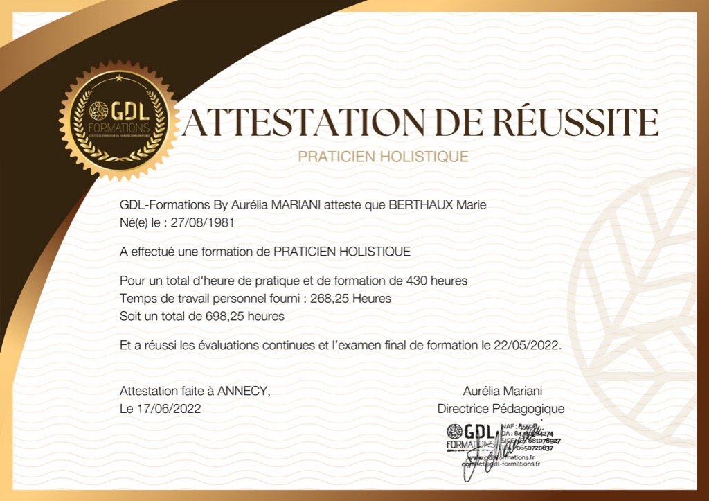 photo diplome Marie Berthaux