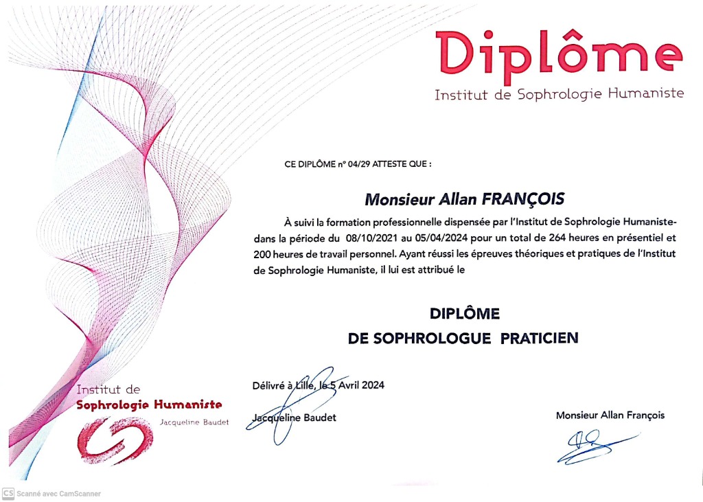 photo diplome Allan FRANCOIS