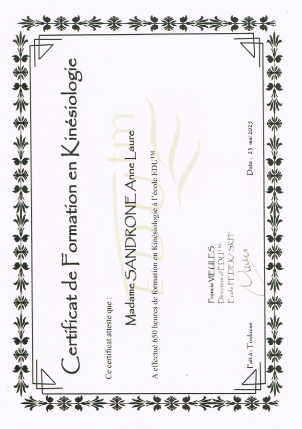 photo diplome Anne-Laure SANDRONE