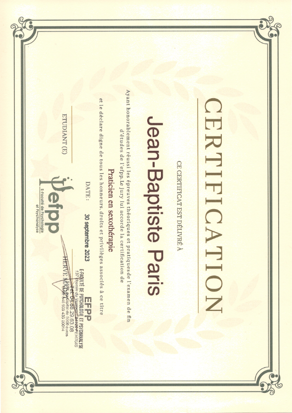 photo diplome Paris jean-baptiste