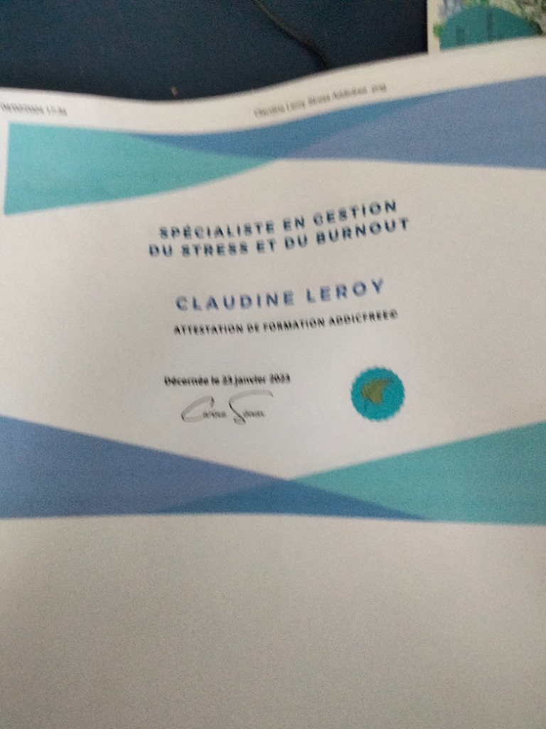 photo diplome Libérer Addict et Maître Reiki