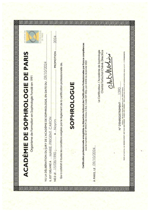 photo diplome Marie Caron