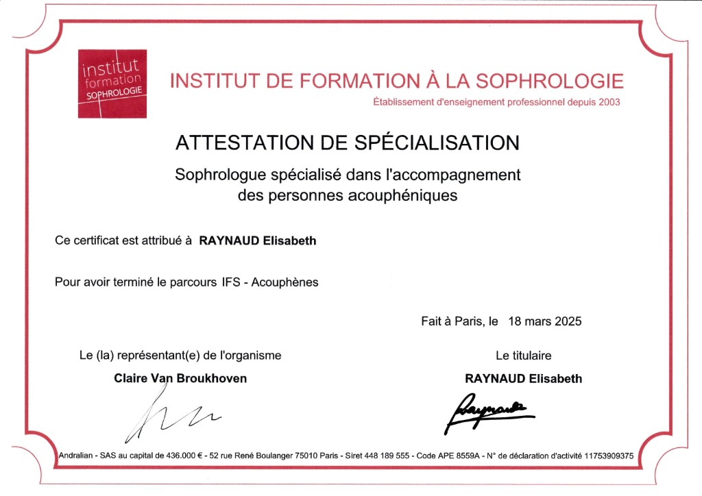 photo diplome Elisabeth RAYNAUD