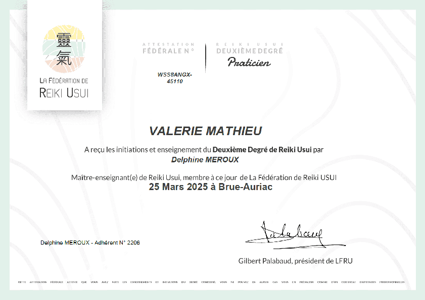 photo diplome LANIAKEAME Valérie MATHIEU