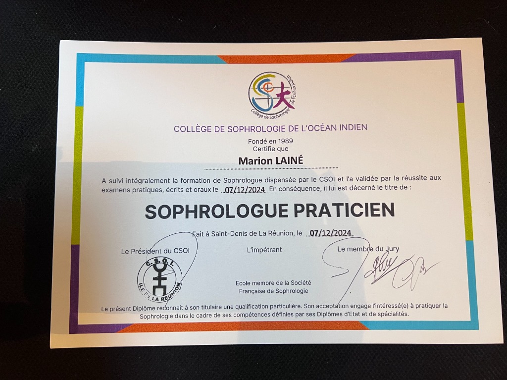 photo diplome Marion Lainé