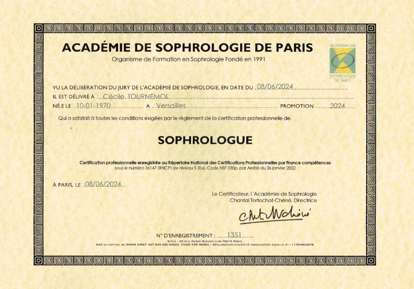 photo diplome Cécile TOURNESOL