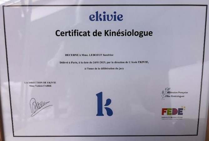 photo diplome La symphonie du Bien Être 