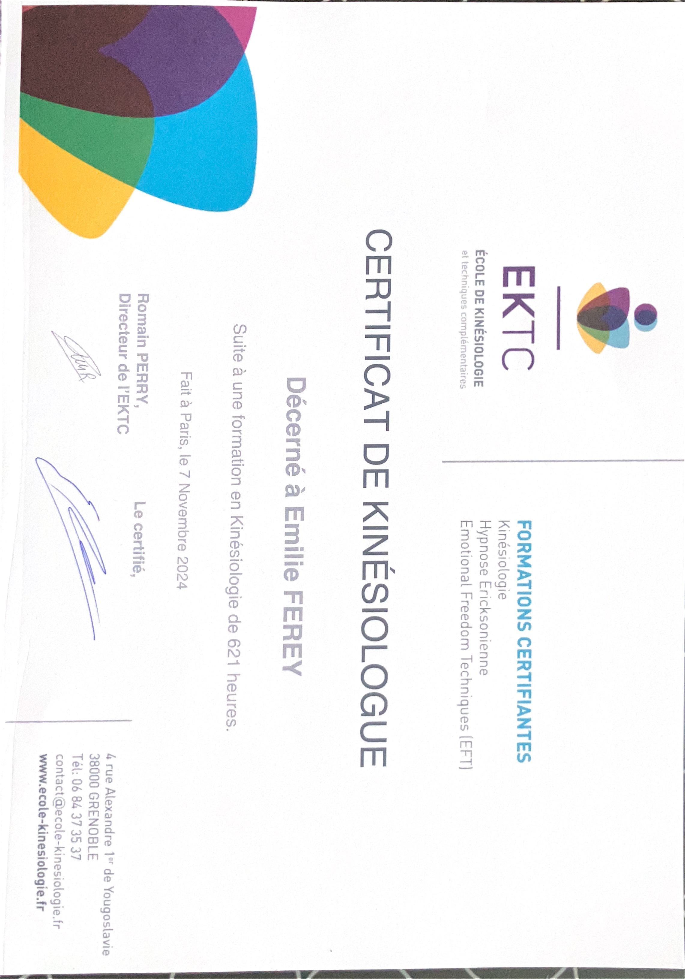 photo diplome Emilie FEREY