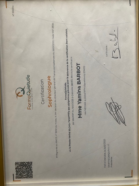 photo diplome Studio-Sophro