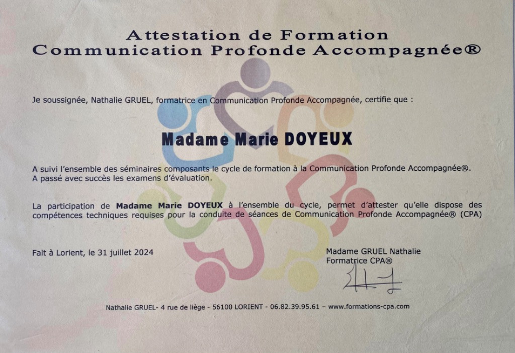 photo diplome Marie DOYEUX