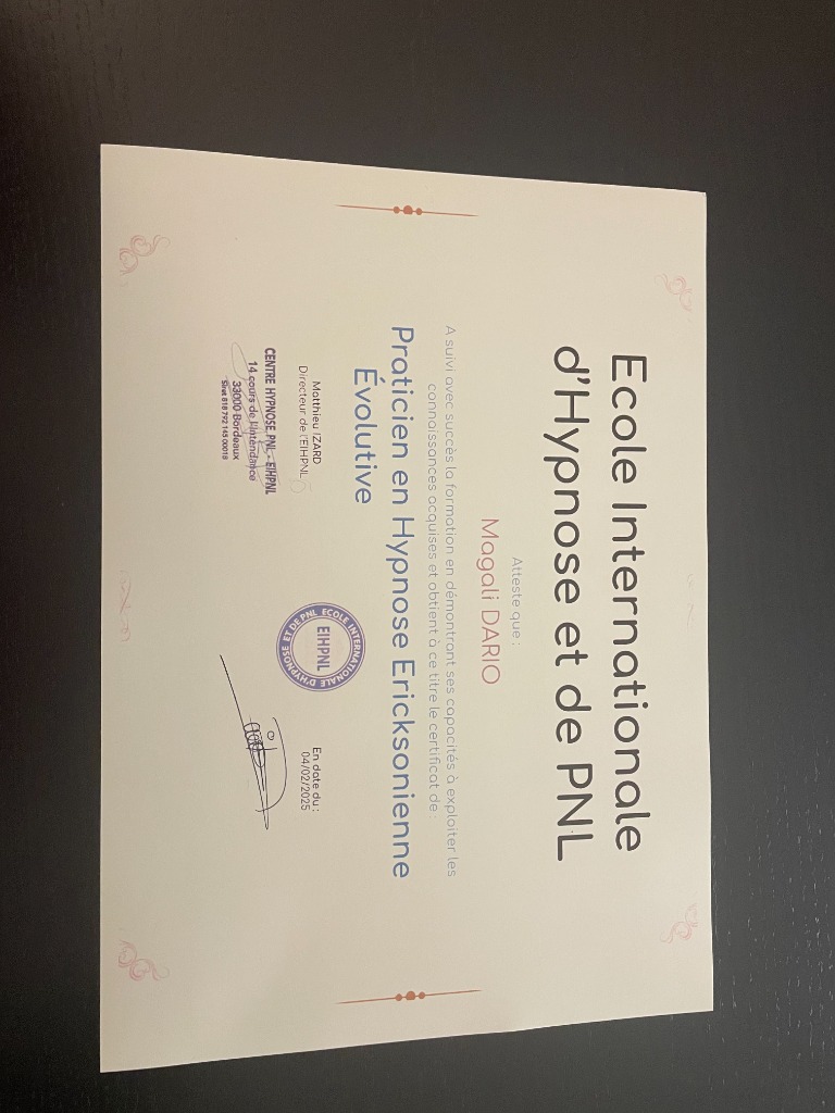 photo diplome MAGALI DARIO