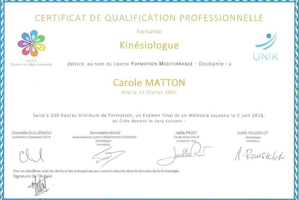 photo diplome Carole Matton