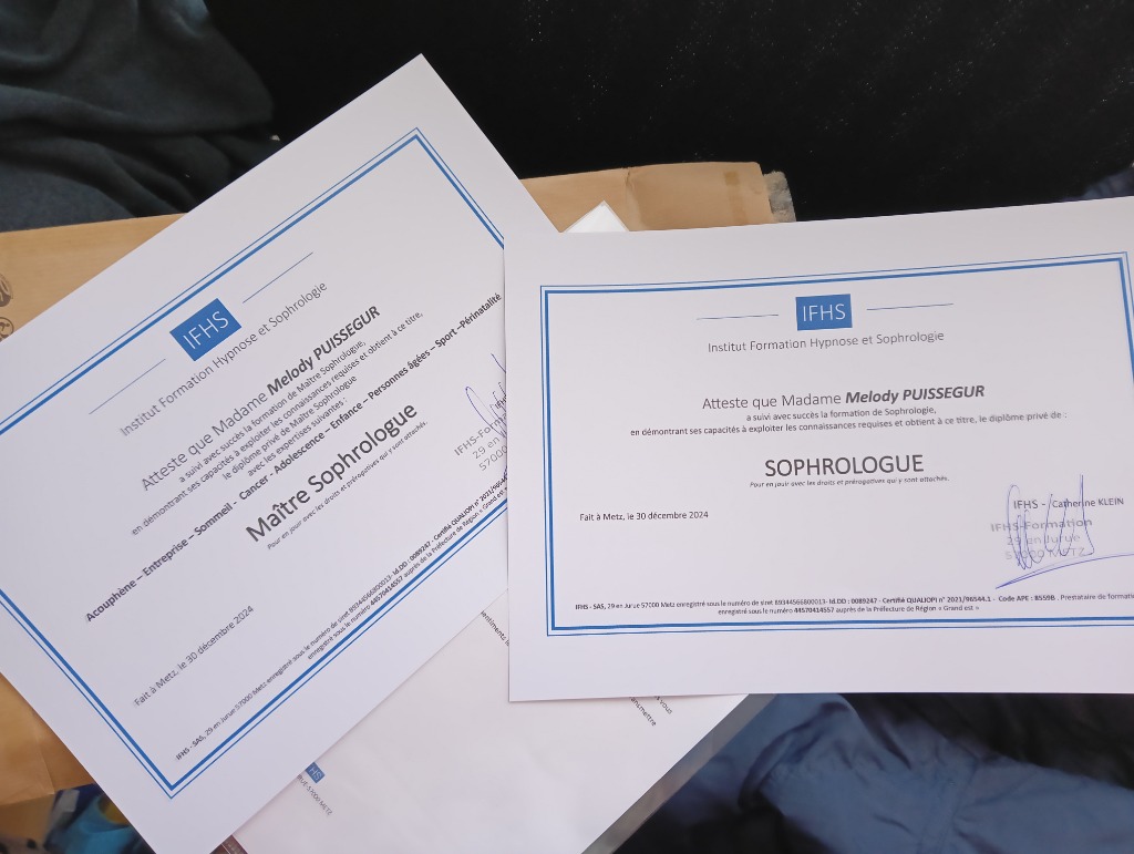 photo diplome Puisségur Mélody