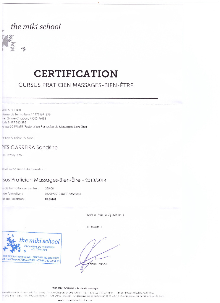 photo diplome LE BIEN ETRE AUTREMENT