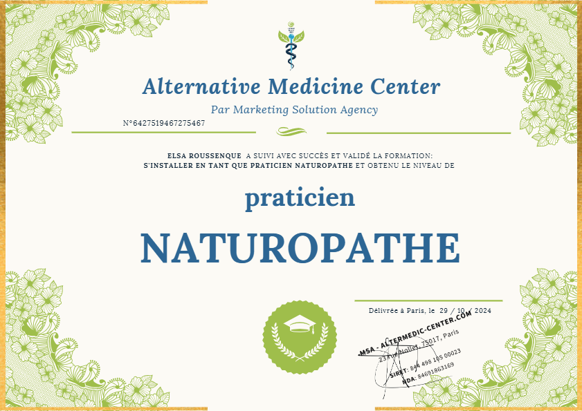 photo diplome Sérénité 