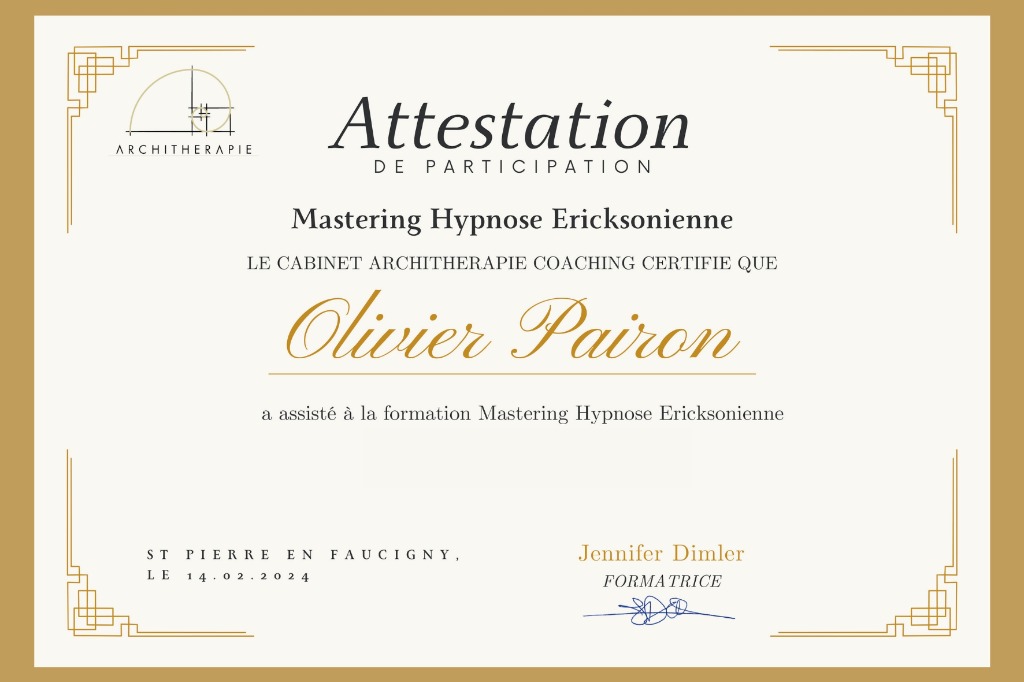 photo diplome Olivier PAIRON