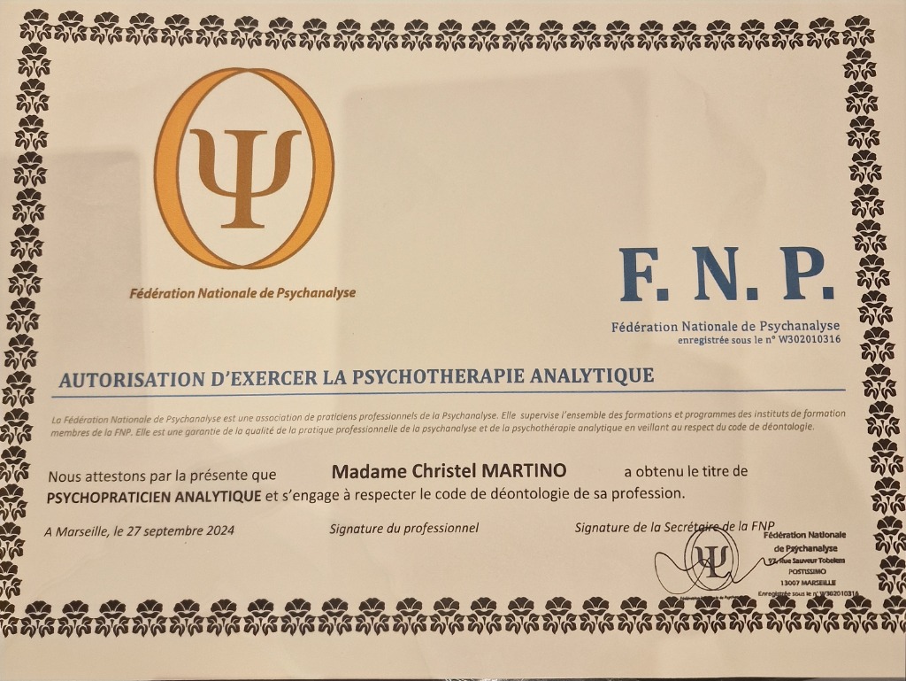 photo diplome Christel Martino 
