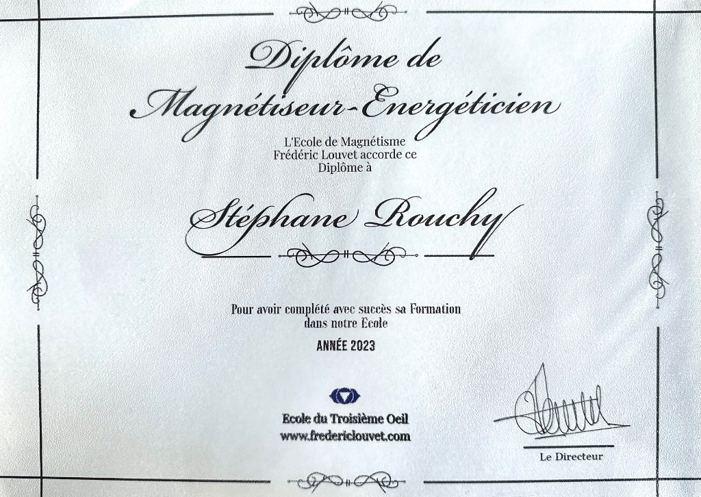 photo diplome Stéphane Rouchy