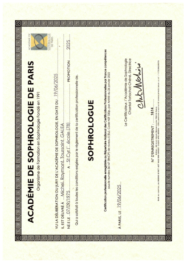 photo diplome Michel GALEA