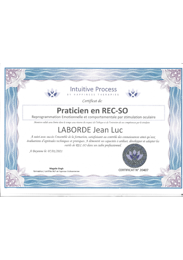 photo diplome Jean luc laborde