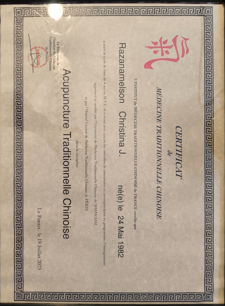 photo diplome Christina Razanamelson