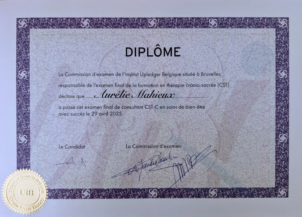 photo diplome Aurélie Mahieux