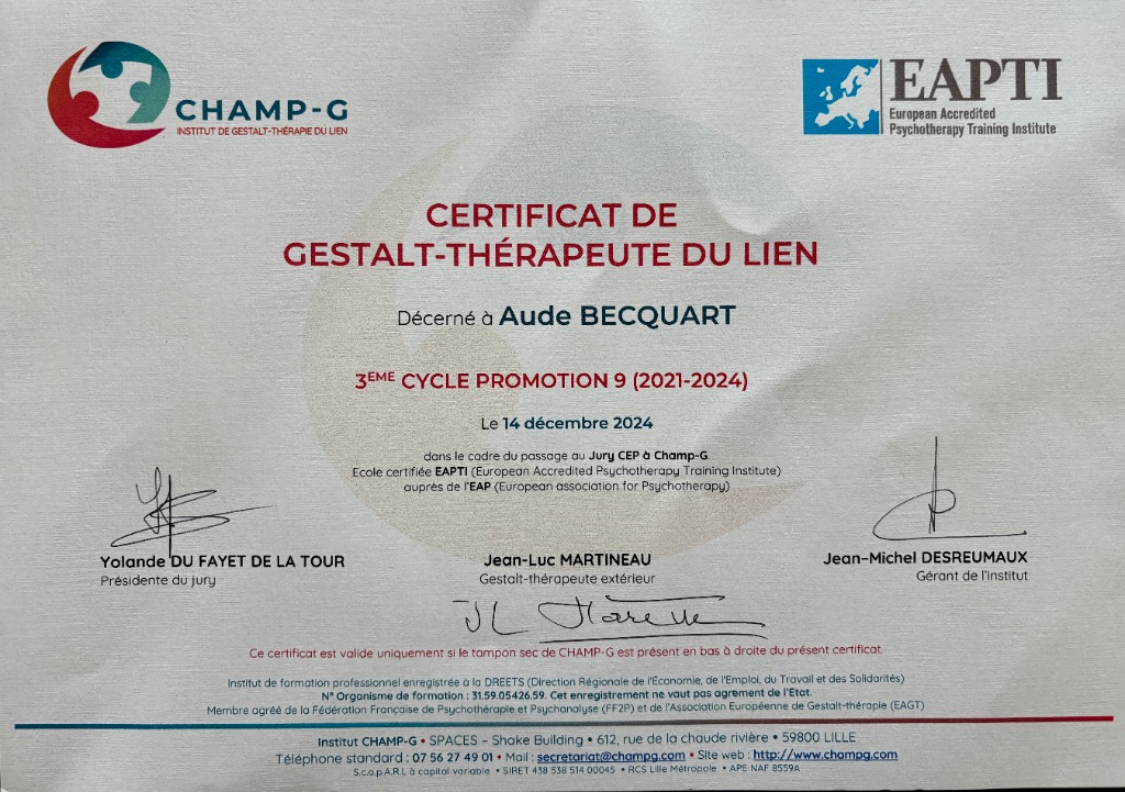 photo diplome Aude Becquart