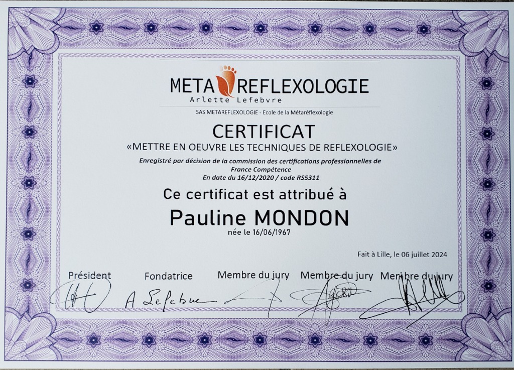 photo diplome Pauline Mondon