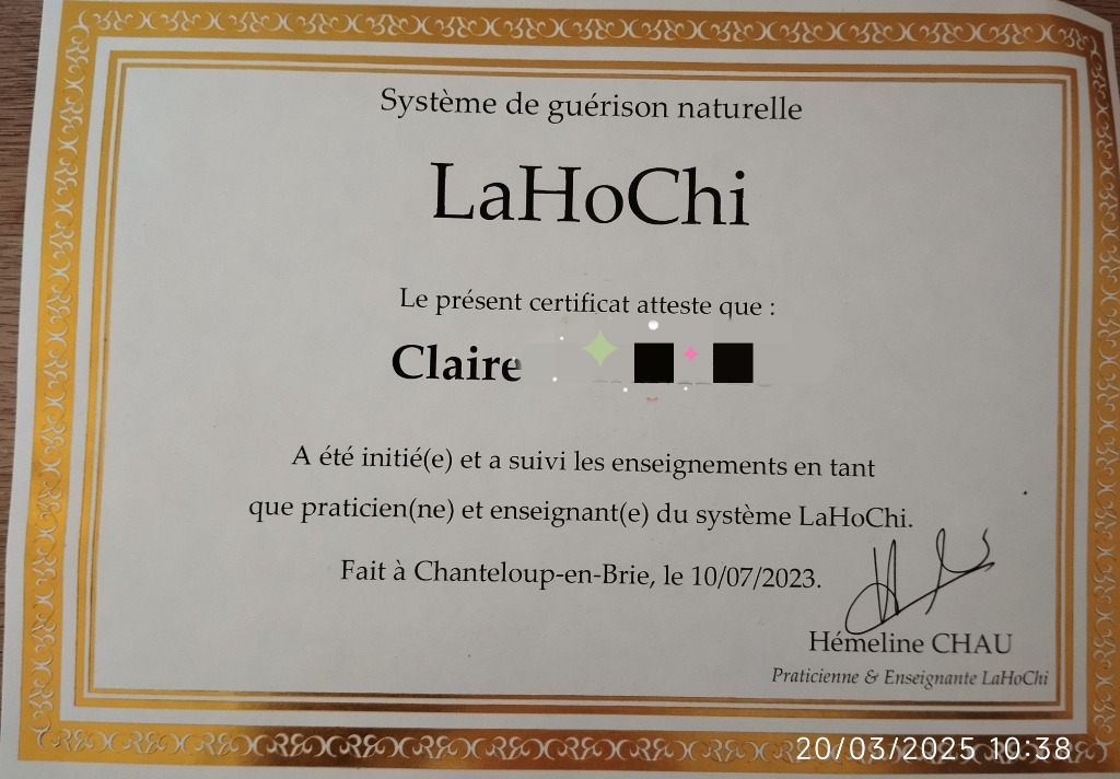 photo diplome Âme Céleste