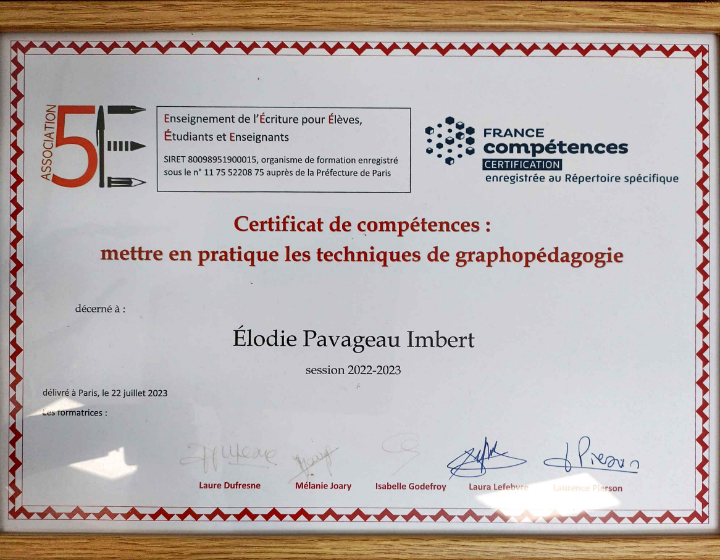 photo diplome Elodie Pavageau