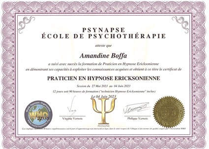 photo diplome Amandine Boffa
