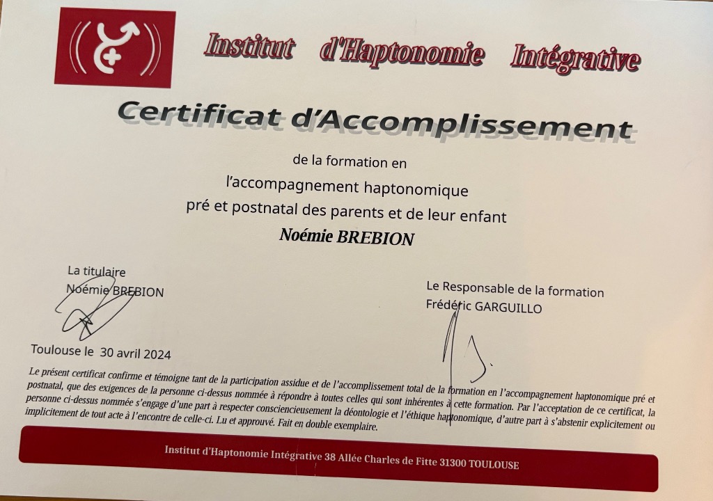 photo diplome Noémie Brébion