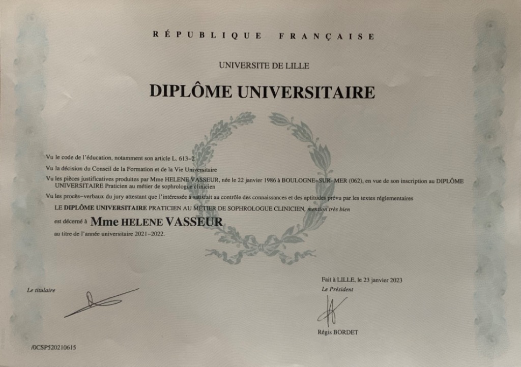 photo diplome Helene Varlet