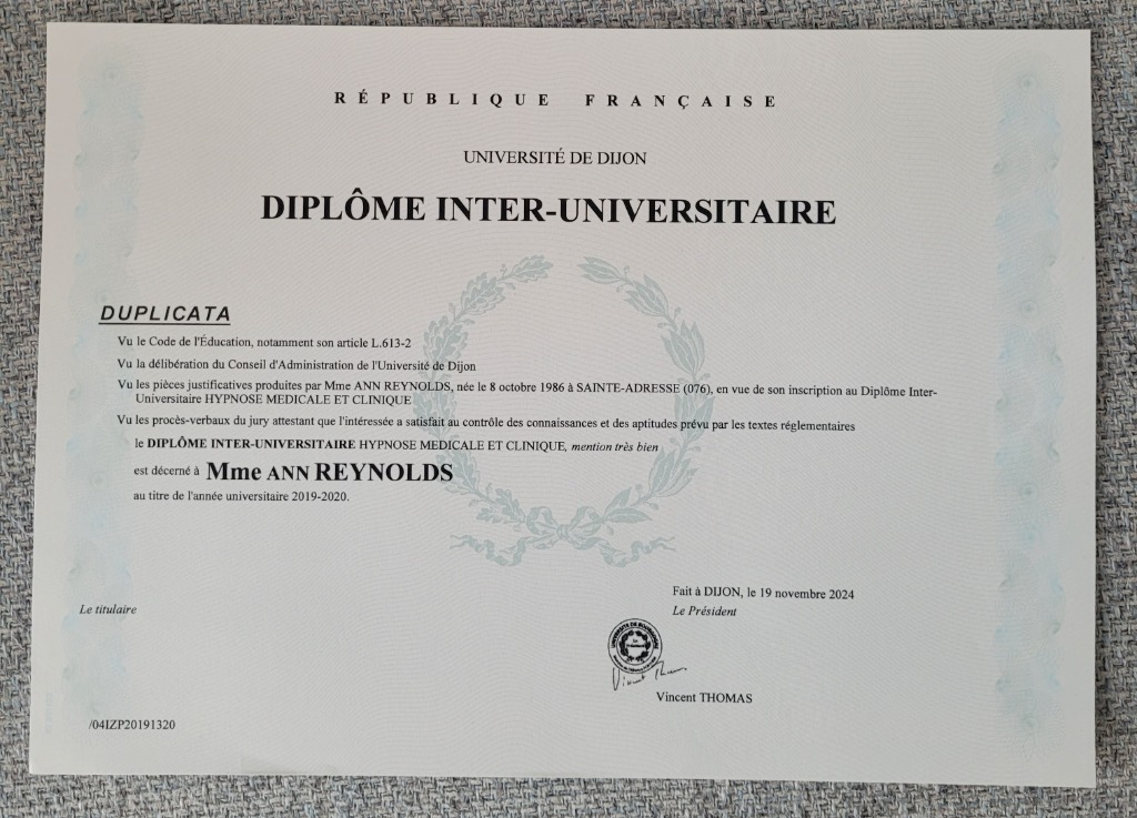 photo diplome Ann Reynolds