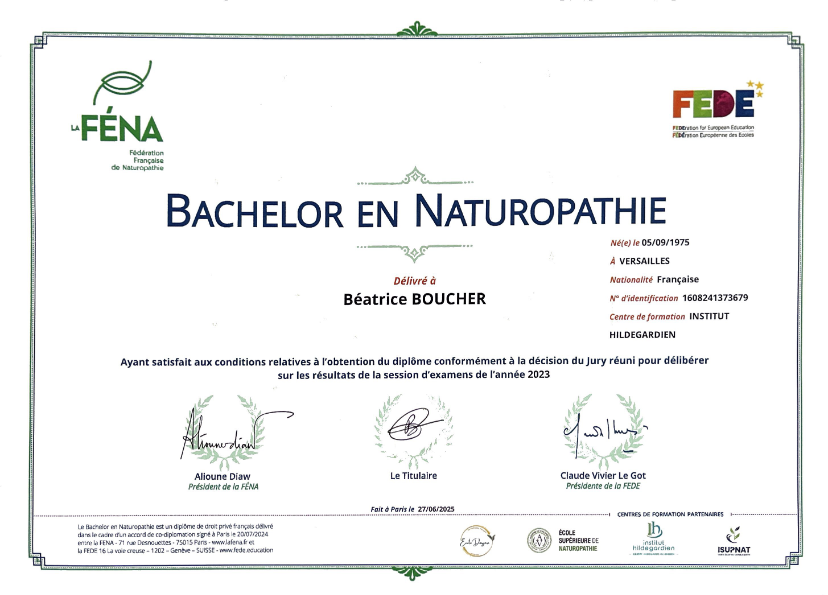 photo diplome Béatrice BOUCHER