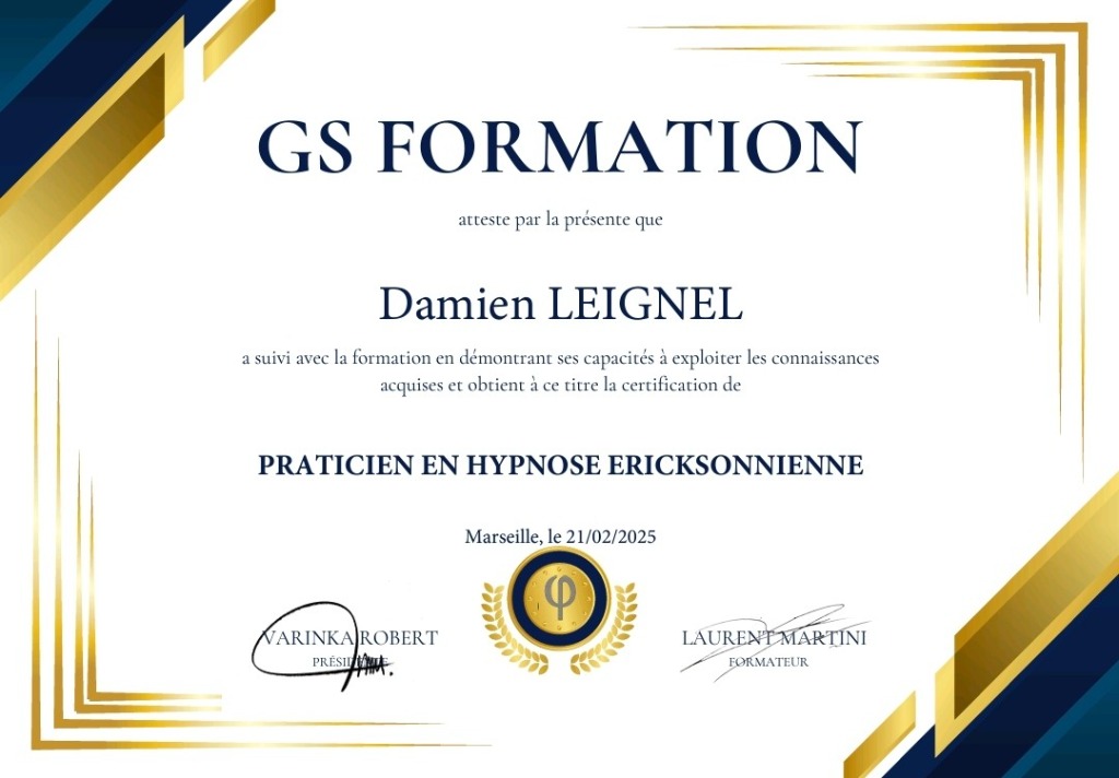 photo diplome Damien LEIGNEL - VITACURA