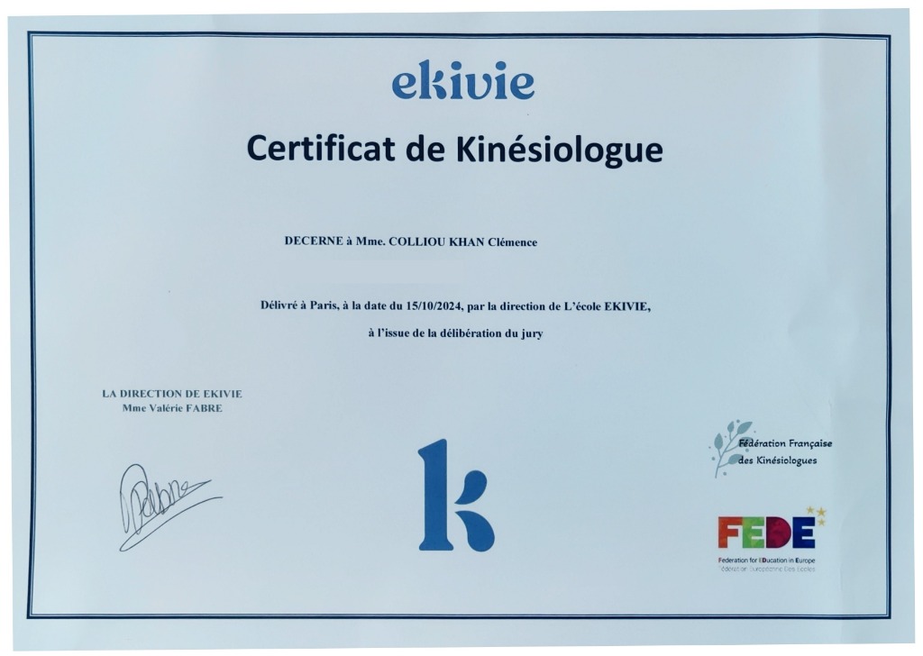photo diplome Clémence COLLIOU KHAN