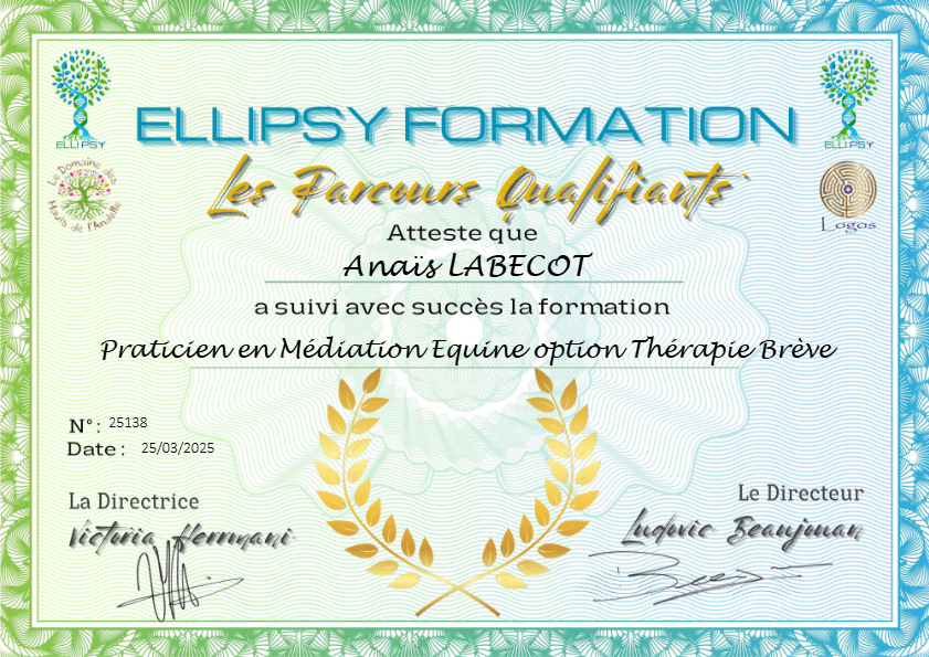 photo diplome Le jardin des licornes