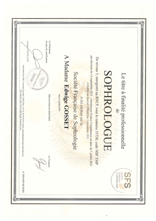 photo diplome Edwige GOSSET