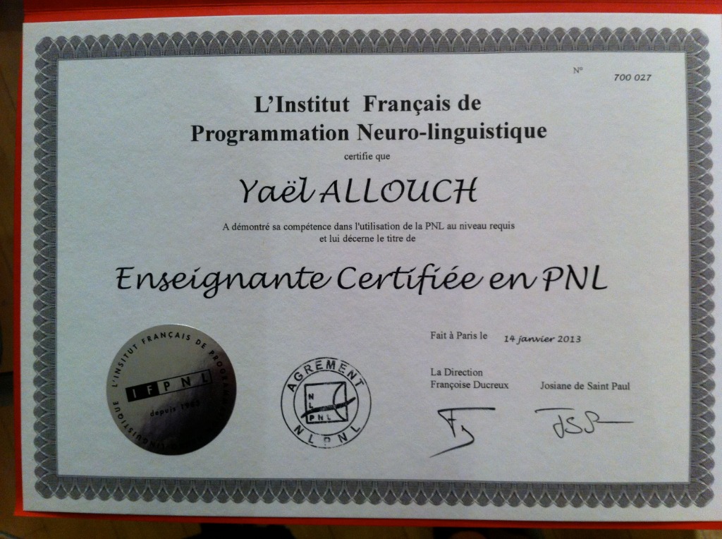 photo diplome CoachingPNL